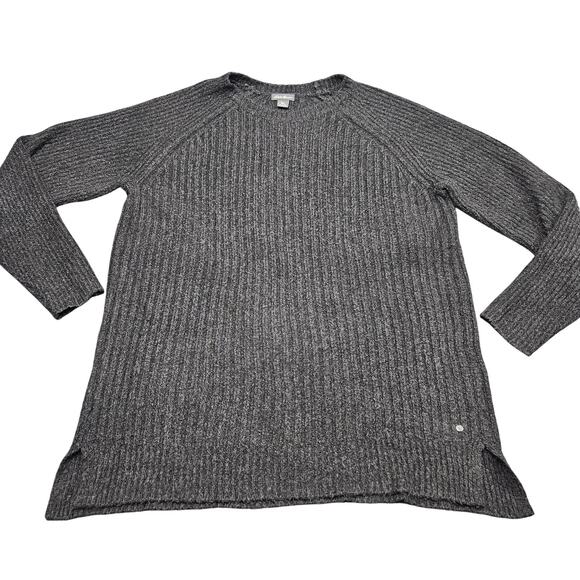 Eddie Bauer Size XL Gray Ribbed Wool Blend Sweater Pullover Long Sleeve Knit - Picture 1 of 7